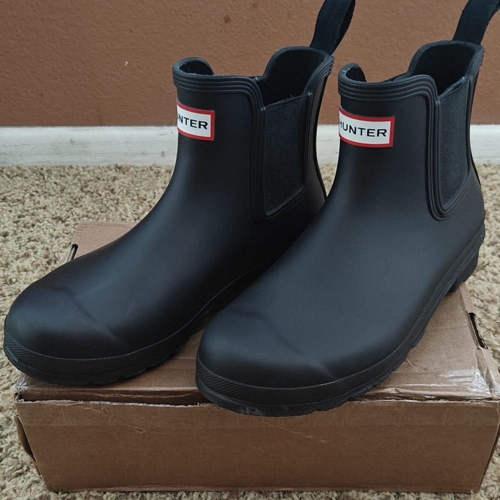 Hunter Black Short Rain Boots